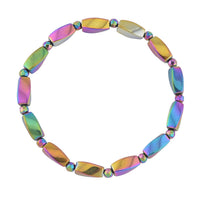 Mystic Color Hematite Beaded Stretch Bracelet 82.50 ctw