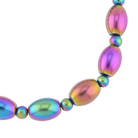 Mystic Color Plated Hematite Beaded Stretch Bracelet 326.50 ctw