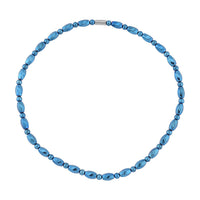 Magic Plated Hematite Beaded Necklace 20 Inches With Magnetic Clasp in Silvertone 352.50 ctw