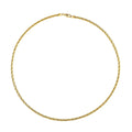 Rhodium Over Sterling Silver 2.7mm 3 Row Twist Spring Omega Necklace 18 Inches 12.60 Grams - Sticky add to cart bar