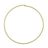 Rhodium Over Sterling Silver 2.7mm 3 Row Twist Spring Omega Necklace 18 Inches 12.60 Grams