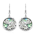 Abalone Shell Dragonflies Earrings in Stainless Steel 1.00 ctw - Sticky add to cart bar