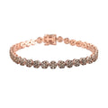 Natural Champagne Diamond 4.50 ctw Tennis Bracelet, 14K Rose Gold Plated Sterling Silver Bracelet, Diamond Jewelry For Her (7.50 In) - Sticky add to cart bar