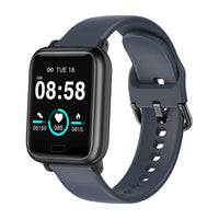 LETSCOM IP68 Waterproof Fitness Tracker Smart Watch with Blue Strap (Compatible with iPhone and Android)