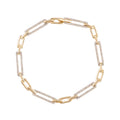 10K Yellow Gold G-H I2 Diamond Paper Clip Bracelet (7.50 In) 7.60 Grams 0.75 ctw - Sticky add to cart bar