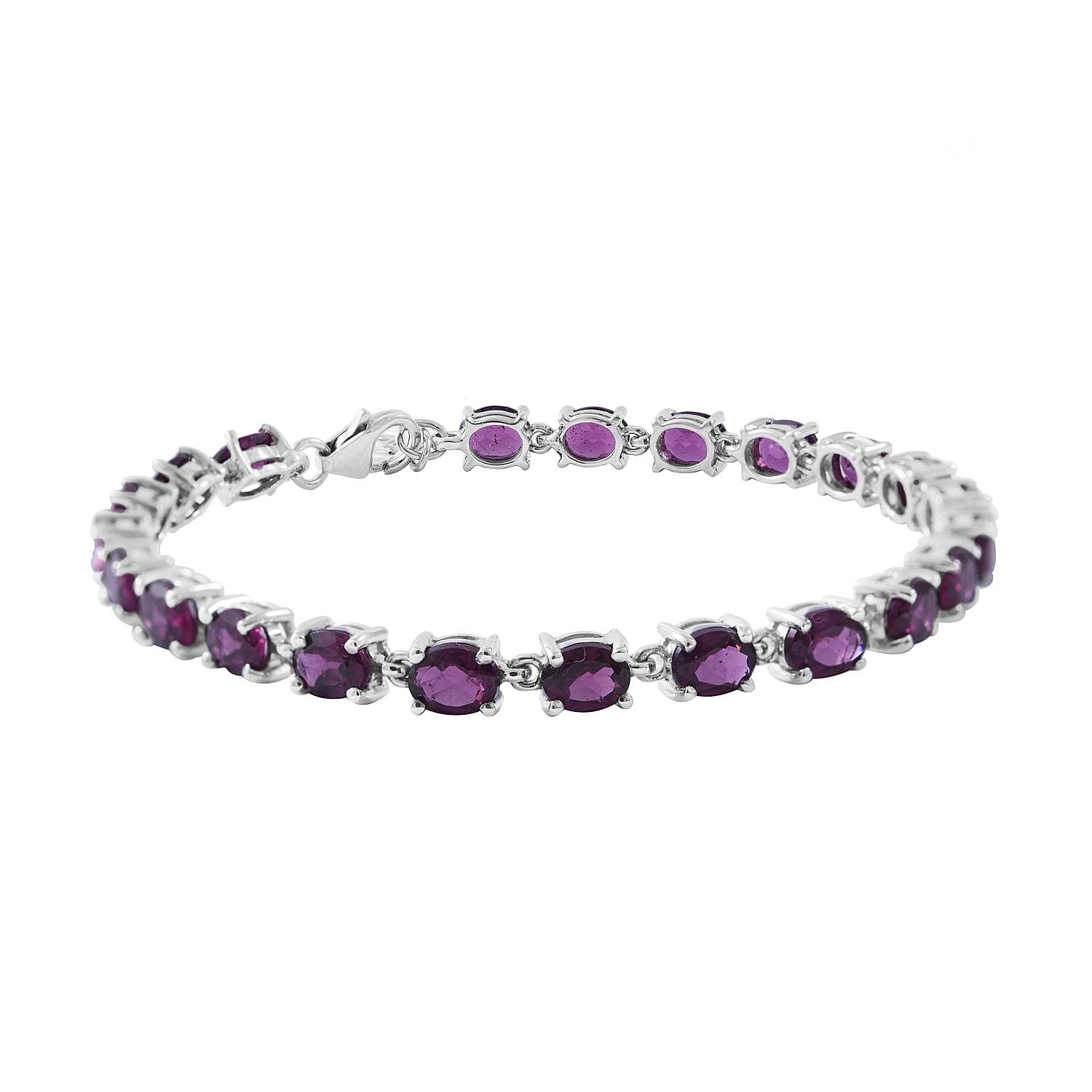 Orissa Rhodolite Garnet Link Bracelet in Platinum Over Sterling Silver (6.50 In) (Delivery in 5-7 Business Days) 8.00 ctw