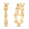 Vermeil Yellow Gold Over Sterling Silver Inside Out Hoop Earrings 5.25 Grams - Sticky add to cart bar
