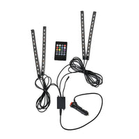 Set of 4pcs Black 48 Remote Control LED Strips