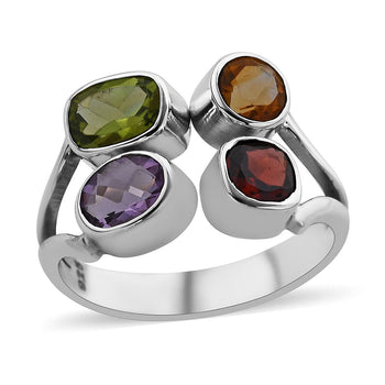 Bali Legacy Peridot, Multi Gemstone Ring in Sterling Silver (Size 10.0) 1.80 ctw - Product card gallery slide 1 (10176958136633)