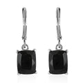 Australian Black Tourmaline Lever Back Earrings in Stainless Steel 4.75 ctw , Tarnish-Free, Waterproof, Sweat Proof Jewelry - Sticky add to cart bar