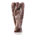 Hand Carved Rose Quartz Gemstone Angel - Pink - Sticky add to cart bar