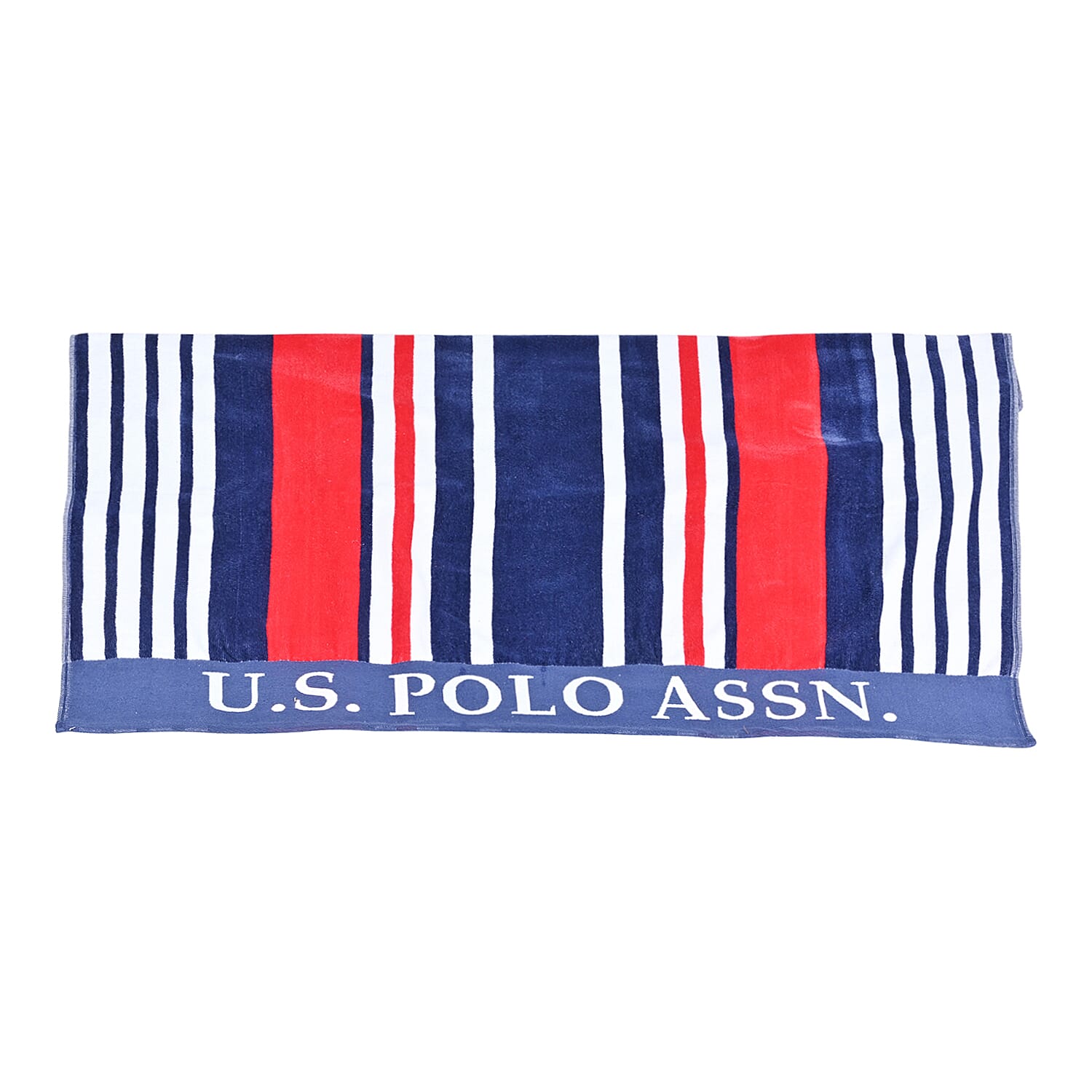 U.S. Polo Assn. Oversized Striped Nautical Design Beach Towel (40â€x70â€)