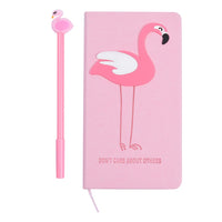 Pink Flamingo Pattern Journal with Stencil Set (3.94"x7")