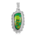 Mojave Green Turquoise Fancy Pendant in Platinum Over Copper with Magnet 6.35 ctw - Sticky add to cart bar