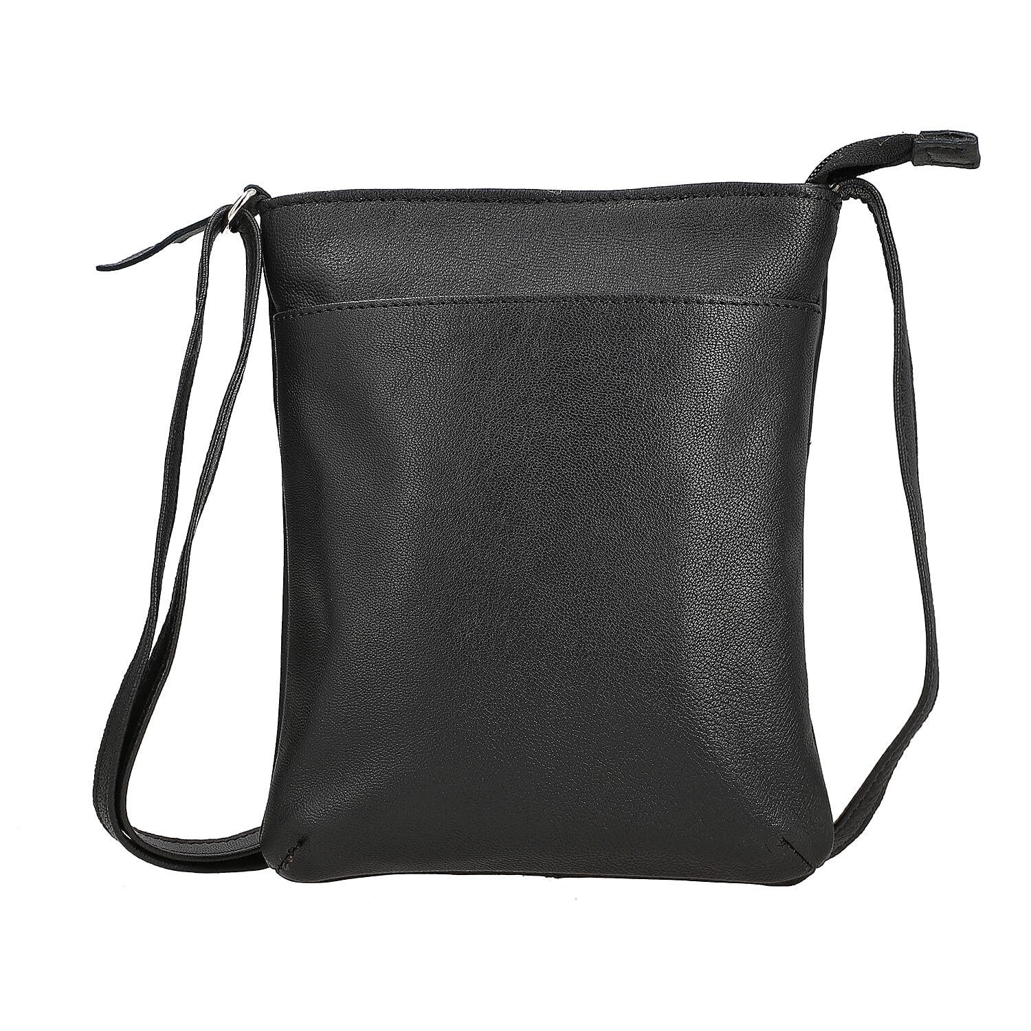 100% Genuine Leather Crossbody Bags  Size:7 L x 8.5 Hinch  Color: Black