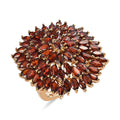Mozambique Garnet Cluster Ring in Vermeil YG Over Sterling Silver (Size 10.0) (7.65 g) (Delivery in 7-10 Business Days) 12.50 ctw - Sticky add to cart bar