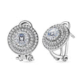 120 Facets Moissanite Omega Clip Earrings in Platinum Over Sterling Silver 2.10 ctw - Sticky add to cart bar
