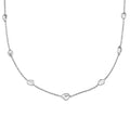 Polki Diamond Station Necklace 20 Inches in Platinum Over Sterling Silver 2.00 ctw - Sticky add to cart bar