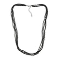 Thai Black Spinel Beaded Necklace 20-22 Inches in Sterling Silver 92.10 ctw - Sticky add to cart bar