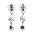 Artisan Crafted Italian Natural Vesuvianite Dangle Earrings in Sterling Silver 4.40 ctw - Sticky add to cart bar