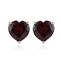 D'Joy Mozambique Garnet Lever Back Earrings in Sterling Silver, Heart , Heart Earrings, Wedding Gifts 5.50 ctw