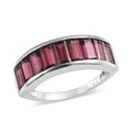 Orissa Rhodolite Garnet Half Eternity Band Ring in Platinum Over Sterling Silver (Size 10.0) 2.60 ctw - Sticky add to cart bar