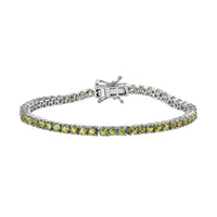 Ambanja Demantoid Garnet Tennis Bracelet in Platinum Over Sterling Silver (7.25 In) 8.60 ctw