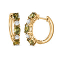 Ambanja Demantoid Garnet and Moissanite 3.25 ctw Hoop Earrings in Vermeil Yellow Gold Over Sterling Silver - Sticky add to cart bar