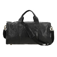 100% Genuine Leather Luggage Duffle Bag  SIZE: 20(L)x10(W)x10(H)Inches  COLOR: Black