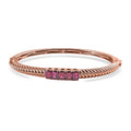 Karis Orissa Rhodolite Garnet Bangle Bracelet in 18K RG Plated (7.25 In) 3.35 ctw - Sticky add to cart bar