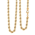 Ankur Treasure Chest 10K Yellow Gold 5mm Quint Rope Chain Necklace 24 Inches 12 Grams - Sticky add to cart bar