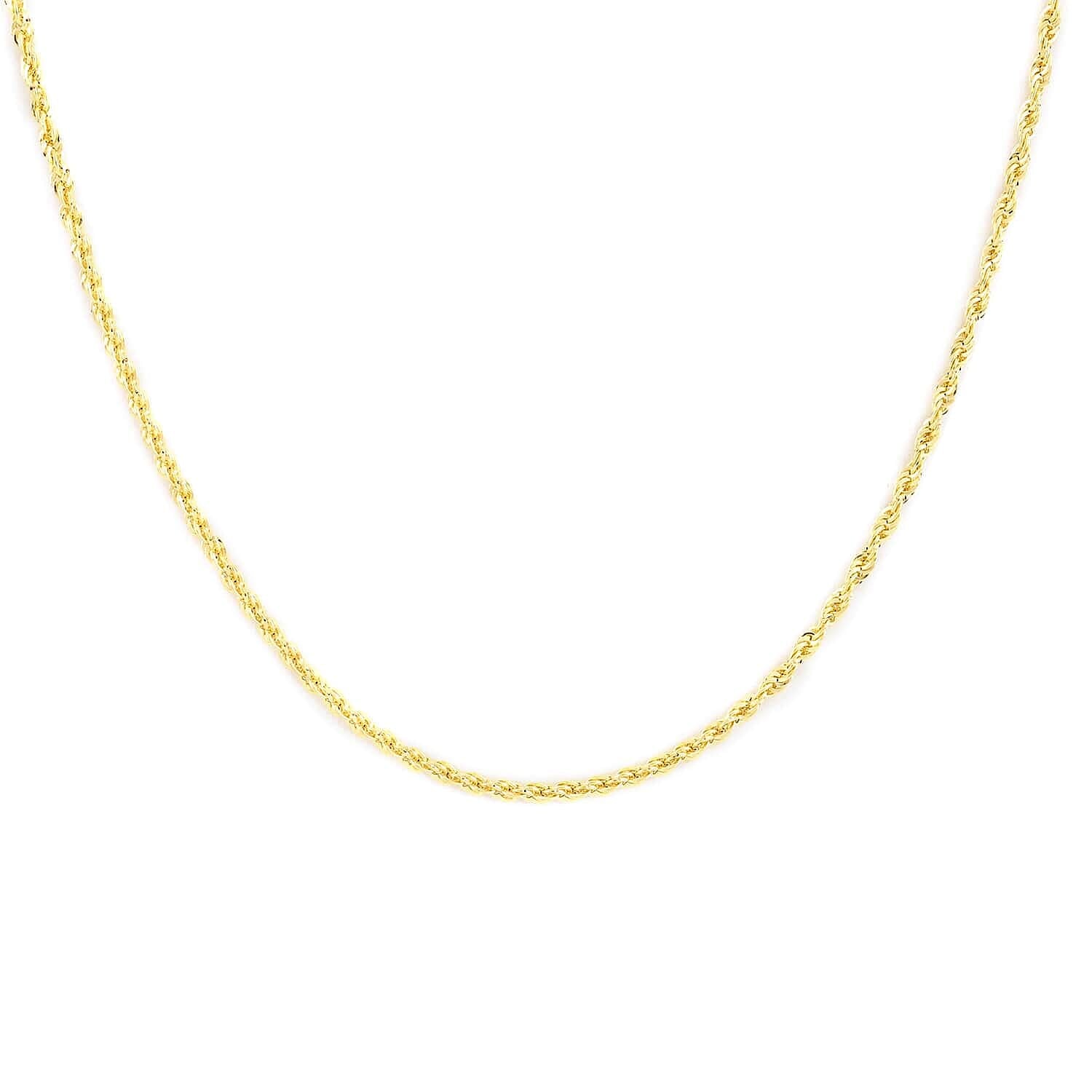 New York Closeout 14K Yellow Gold 4mm Laser Rope Necklace 26 Inches 8.50 Grams