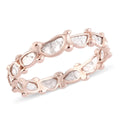 Artisan Crafted Polki Diamond Eternity Band Ring in 14K YG Over Sterling Silver 1.00 ctw - Sticky add to cart bar