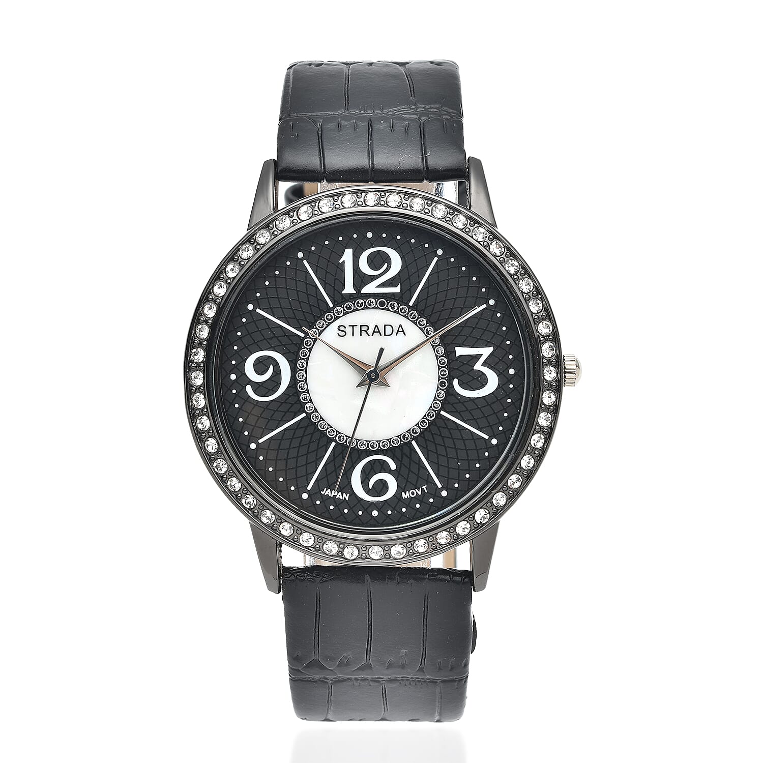 White Crystal Watch Pure White Stainless Steel 0.68 ctw