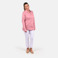 TAMSY Pink Color Woven Top - L