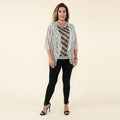 TAMSY Gray Tank Top with Gold Sequins and Cut Out Jacket Set - L - Sticky add to cart bar