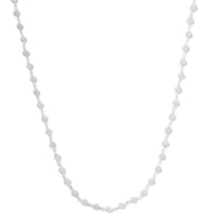 Kuisa Rainbow Moonstone Beaded Necklace 20 Inches in Platinum Over Sterling Silver 14.40 ctw