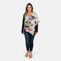 TAMSY Black and Purple Color Woven Top - L - Sticky add to cart bar