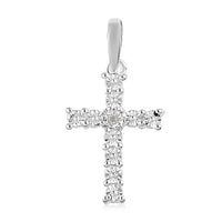 Diamond Accent Circle Pendant in Sterling Silver