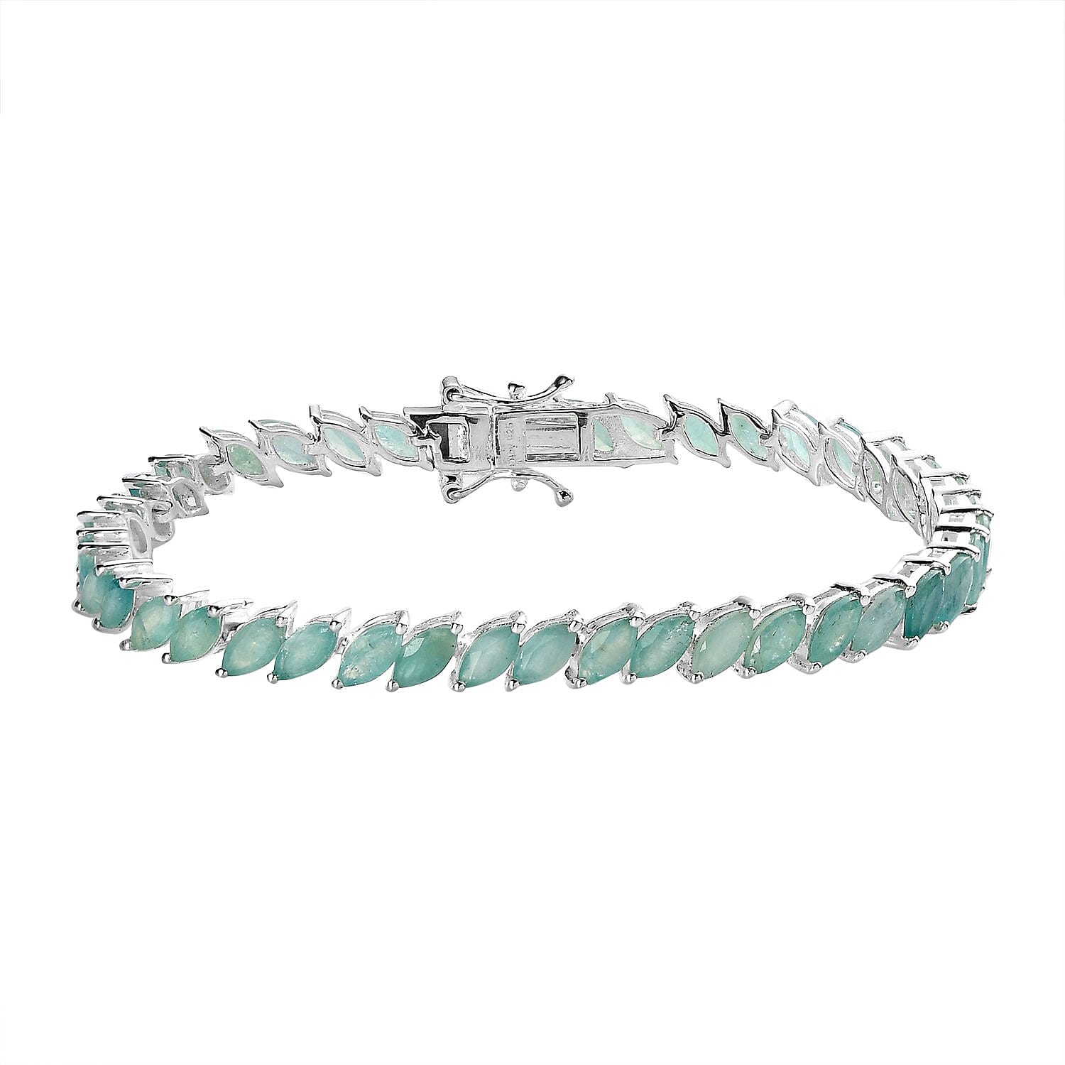 Grandidierite Tennis Bracelet in Sterling Silver (6.50 In) 8.75 ctw