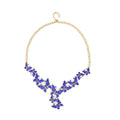 Blue Austrian Crystal Butterfly Necklace (20-22 Inches) in Goldtone - Sticky add to cart bar