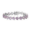 Rose De France Amethyst Tennis Bracelet in Platinum Over Sterling Silver (6.50 In) (12.30 g) (Delivery in 3-5 Business Days) 34.35 ctw - Sticky add to cart bar