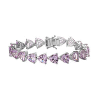 Rose De France Amethyst Tennis Bracelet in Platinum Over Sterling Silver (6.50 In) (12.30 g) (Delivery in 3-5 Business Days) 34.35 ctw