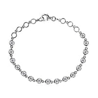 Moissanite Cluster 1.01 ctw Bracelet in Platinum Over Sterling Silver (8.00 In)