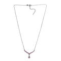 Premium Madagascar Pink Sapphire Necklace 18 Inches in Platinum Over Sterling Silver 1.65 ctw - Sticky add to cart bar