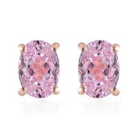 Premium Martha Rocha Kunzite Stud Earrings in Vermeil Rose Gold Over Sterling Silver 2.35 ctw