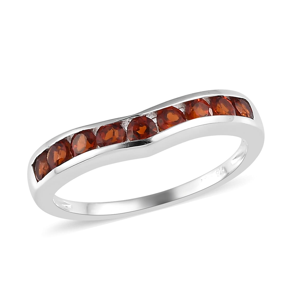 Mozambique Garnet Ring in Sterling Silver (Delivery in 7-10 Business Days) 0.75 ctw