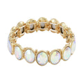 Blue Glass Tennis Bracelet in Goldtone (6.50-7.0In) - Sticky add to cart bar