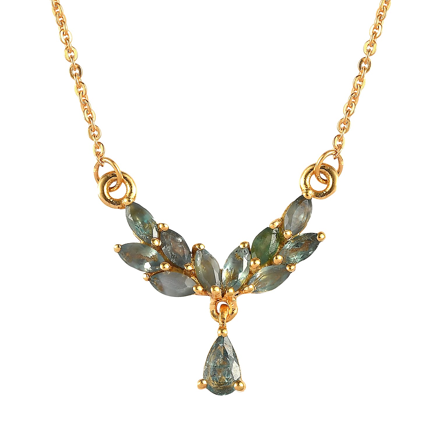 Narsipatnam Alexandrite Necklace 18 Inches in Vermeil Yellow Gold Over Sterling Silver 1.00 ctw