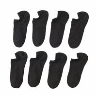 Set of 4 Black Sock with Silicone Heel Grip (Foot Size 10.24"-11.81")